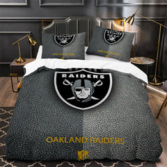 Las Vegas Raiders Football Duvet Cover Quilt Case Pillowcase Bedding Set Without Filler