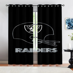 Las Vegas Raiders Football League Blackout Curtains Drapes for Window Treatment Set