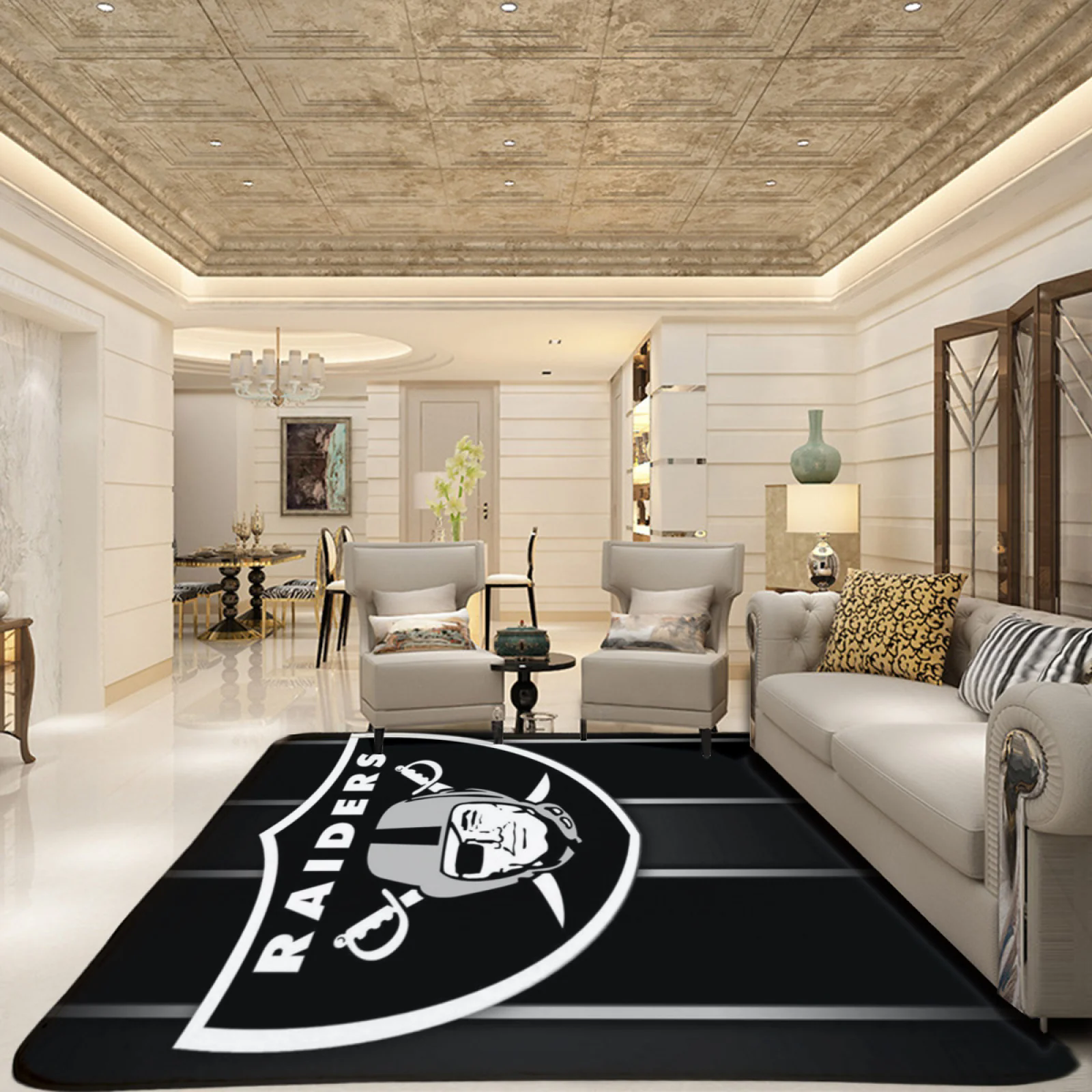 Las Vegas Raiders Football Team Carpet Living Room Bedroom Mats Kitchen Bathroom Rugs