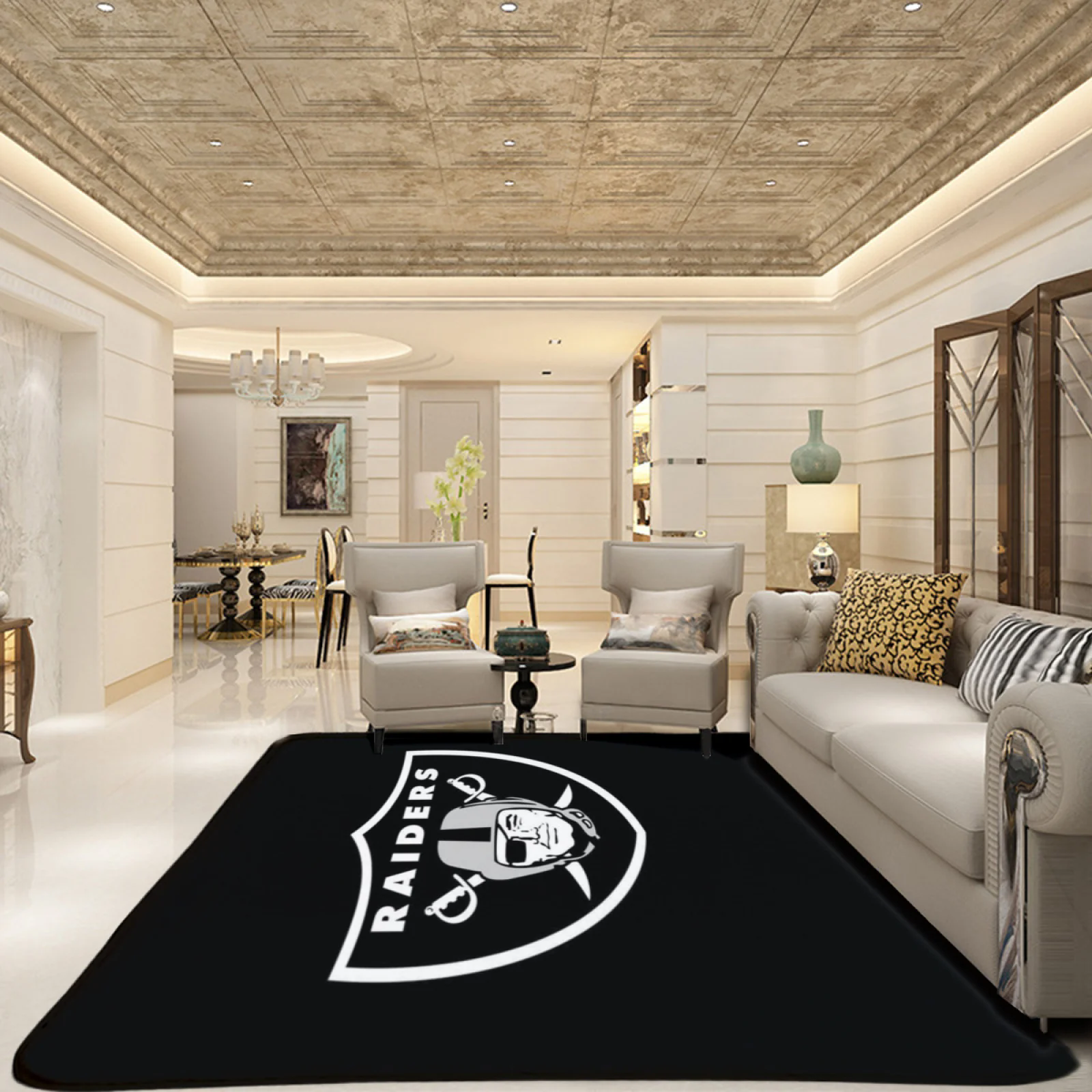 Las Vegas Raiders Football Team Carpet Living Room Bedroom Mats Kitchen Bathroom Rugs