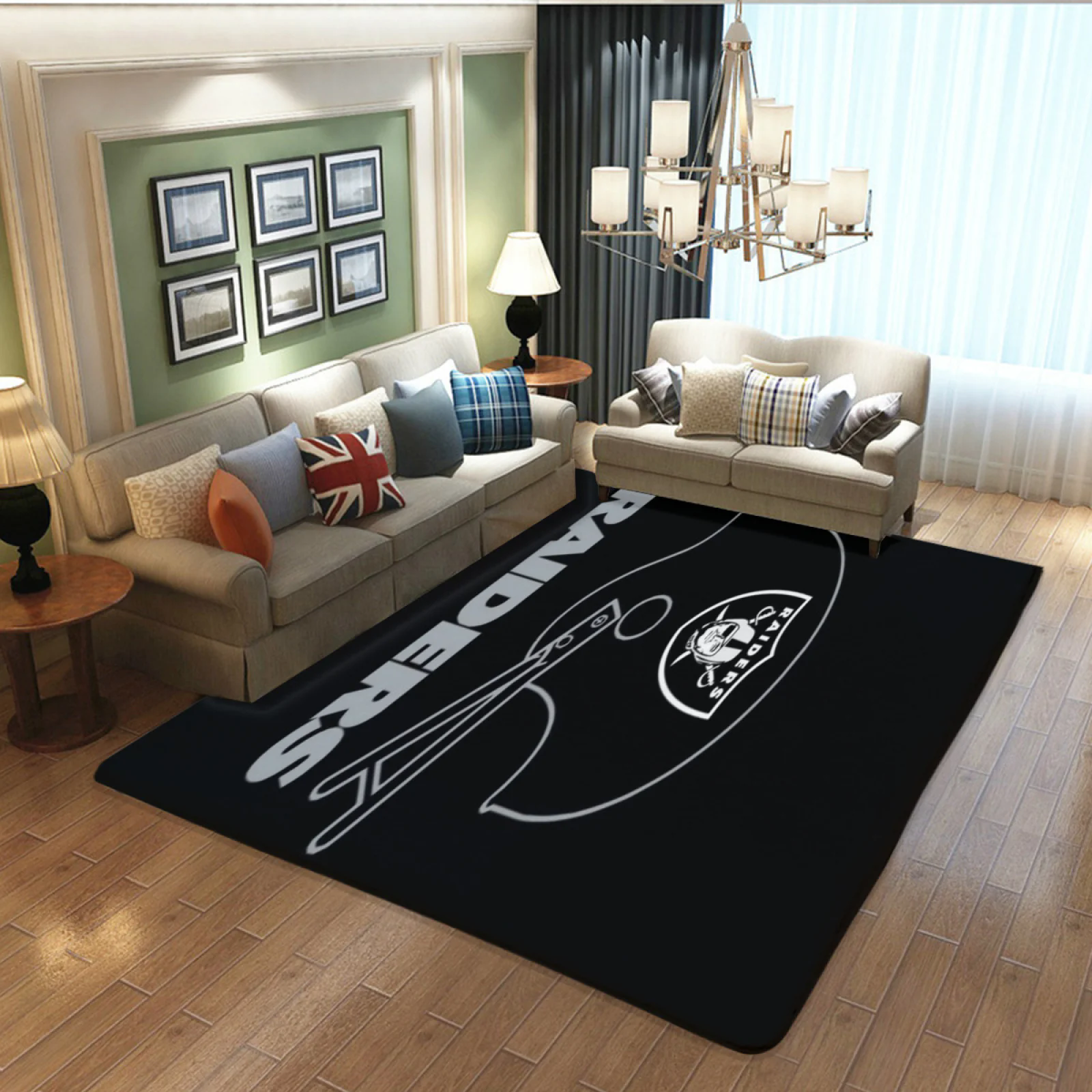 Las Vegas Raiders Football Team Carpet Living Room Bedroom Mats Kitchen Bathroom Rugs