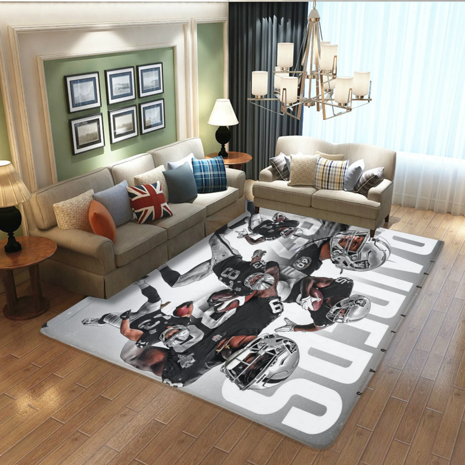 Las Vegas Raiders Football Team Carpet Living Room Bedroom Mats Kitchen Bathroom Rugs