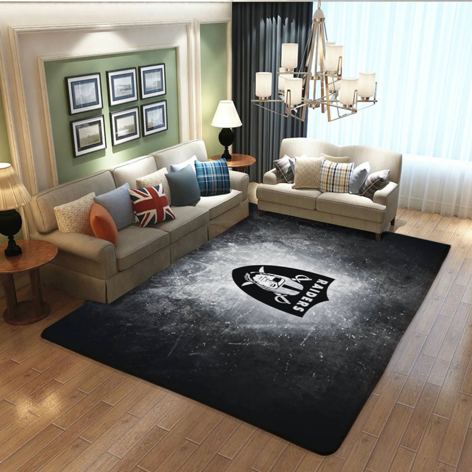 Las Vegas Raiders Football Team Carpet Living Room Bedroom Mats Kitchen Bathroom Rugs