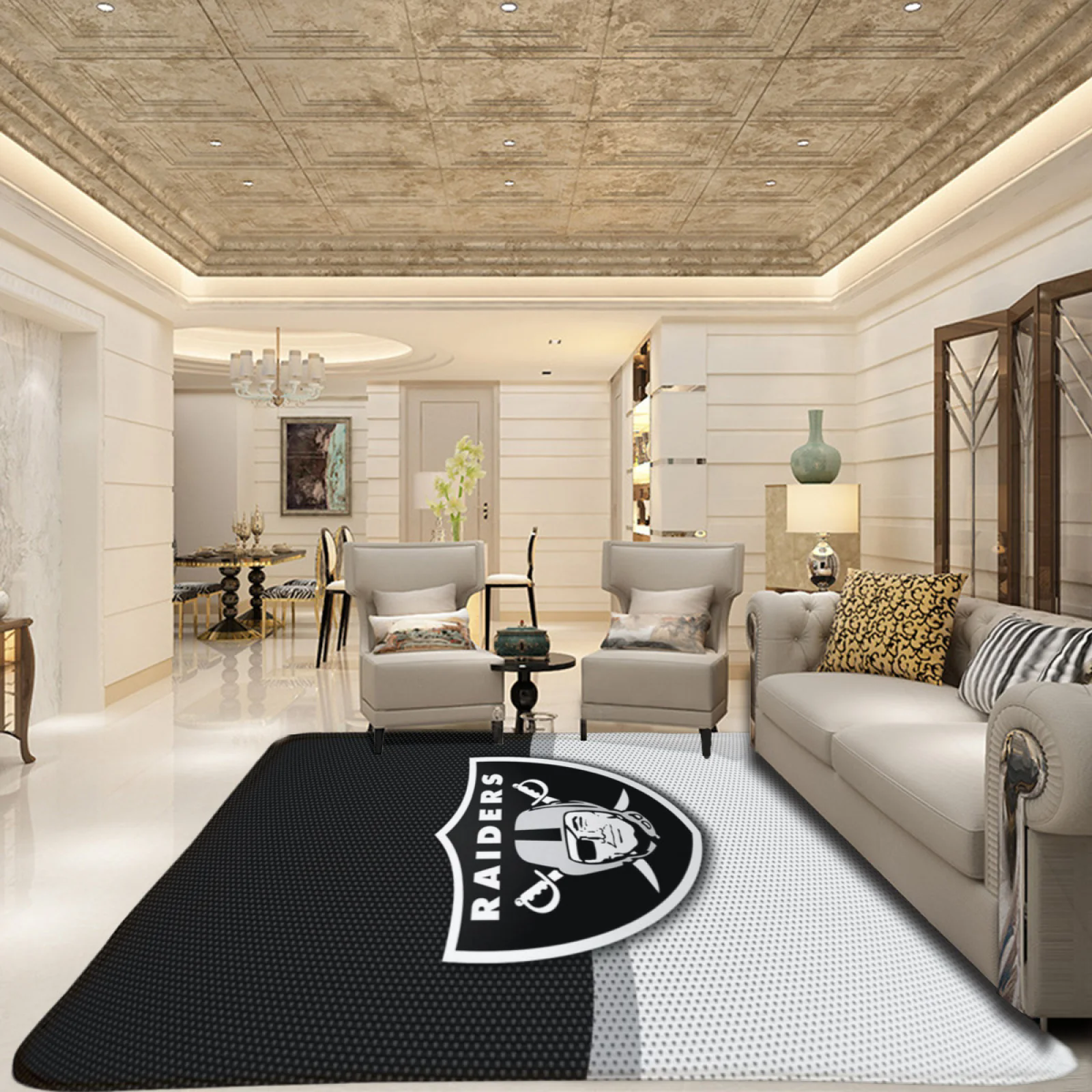 Las Vegas Raiders Football Team Carpet Living Room Bedroom Mats Kitchen Bathroom Rugs