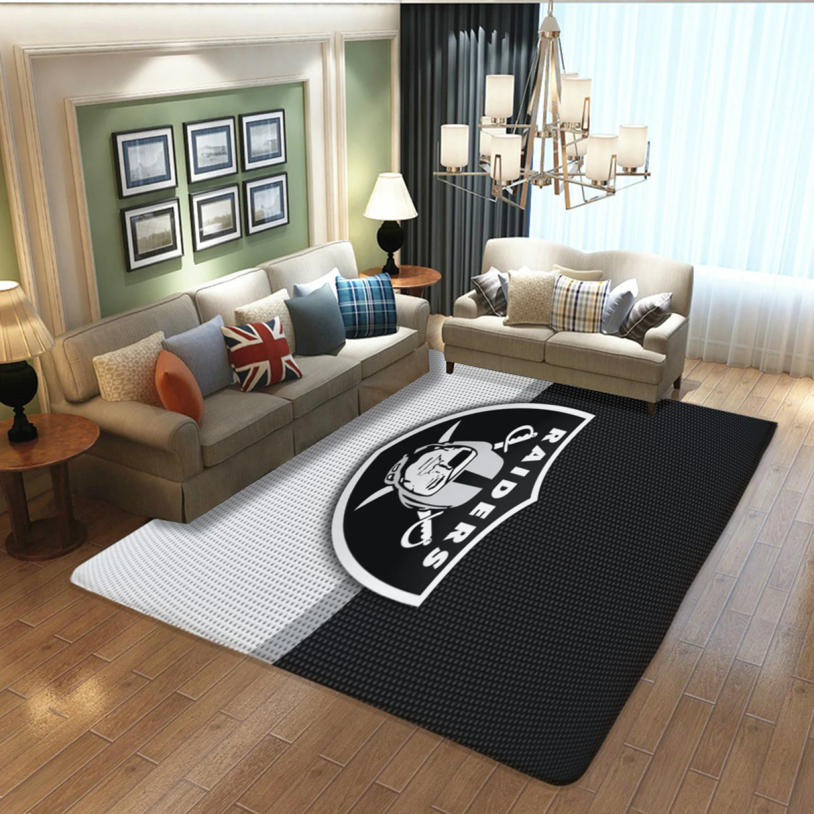 Las Vegas Raiders Football Team Carpet Living Room Bedroom Mats Kitchen Bathroom Rugs