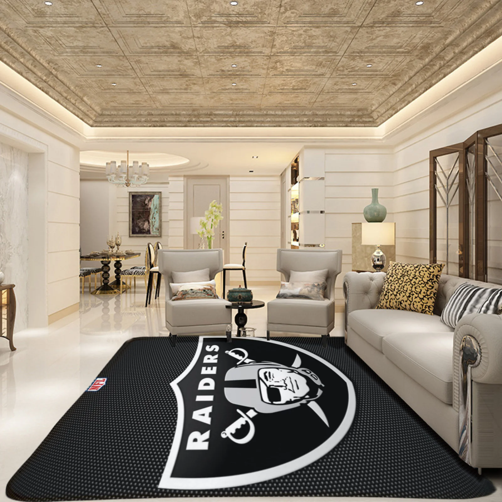 Las Vegas Raiders Football Team Carpet Living Room Bedroom Mats Kitchen Bathroom Rugs