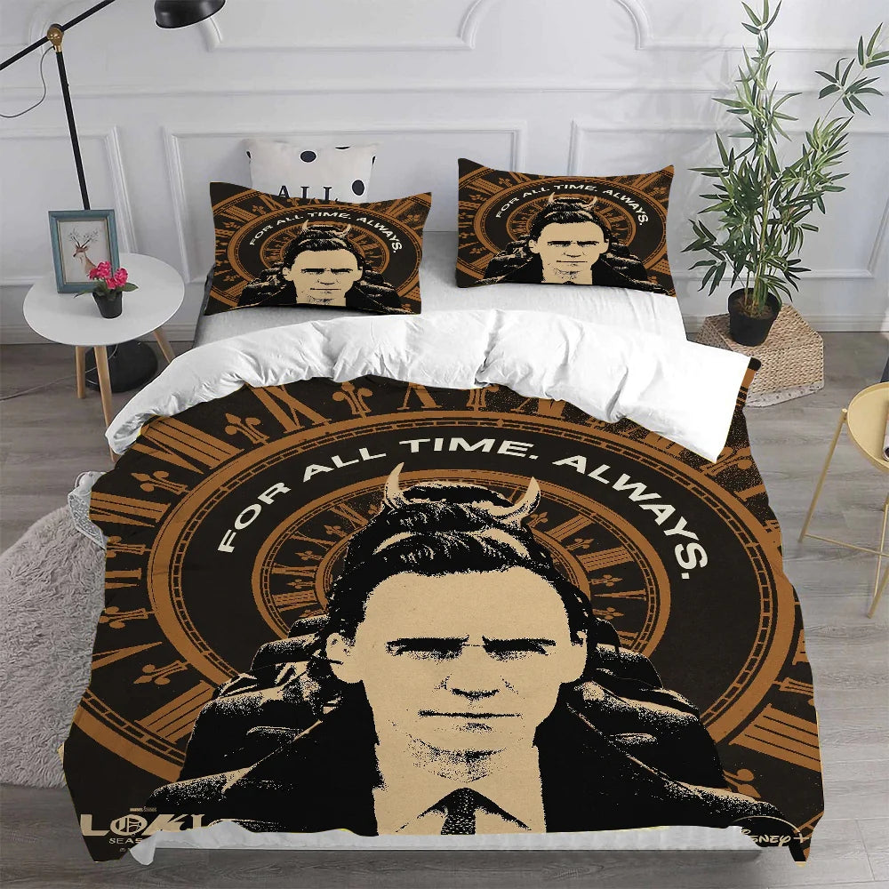 Loki 3D Printed Duvet Cover Quilt Case Pillowcase Bedding Set