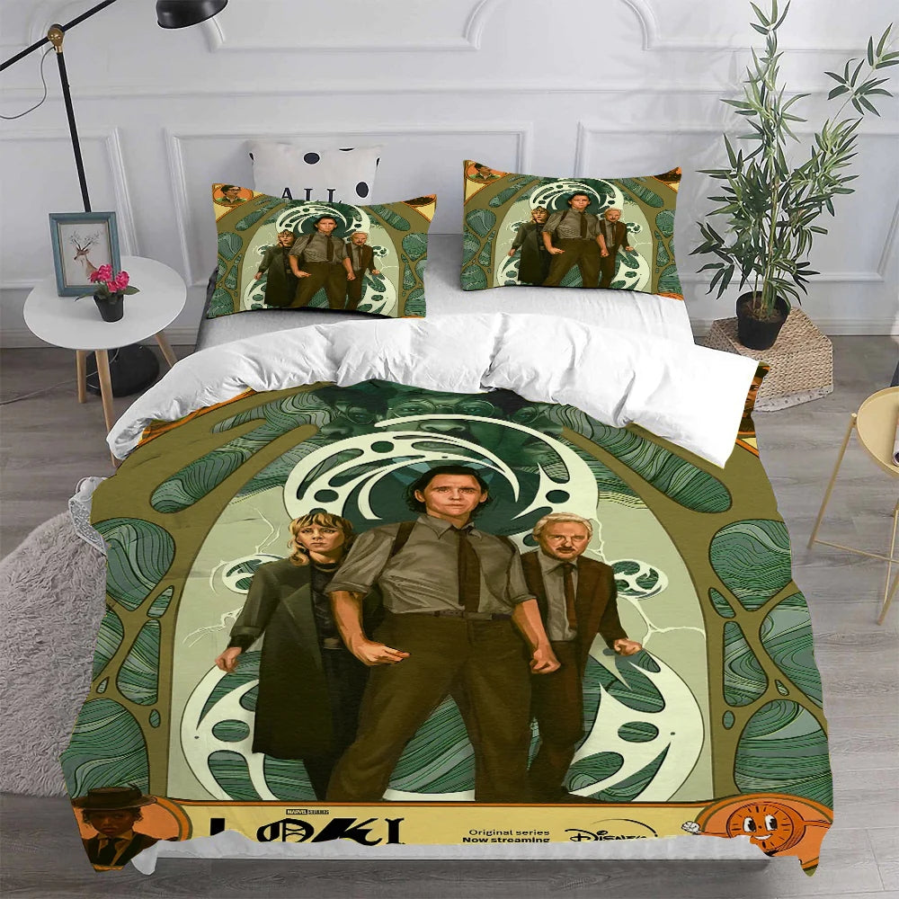Loki 3D Printed Duvet Cover Quilt Case Pillowcase Bedding Set