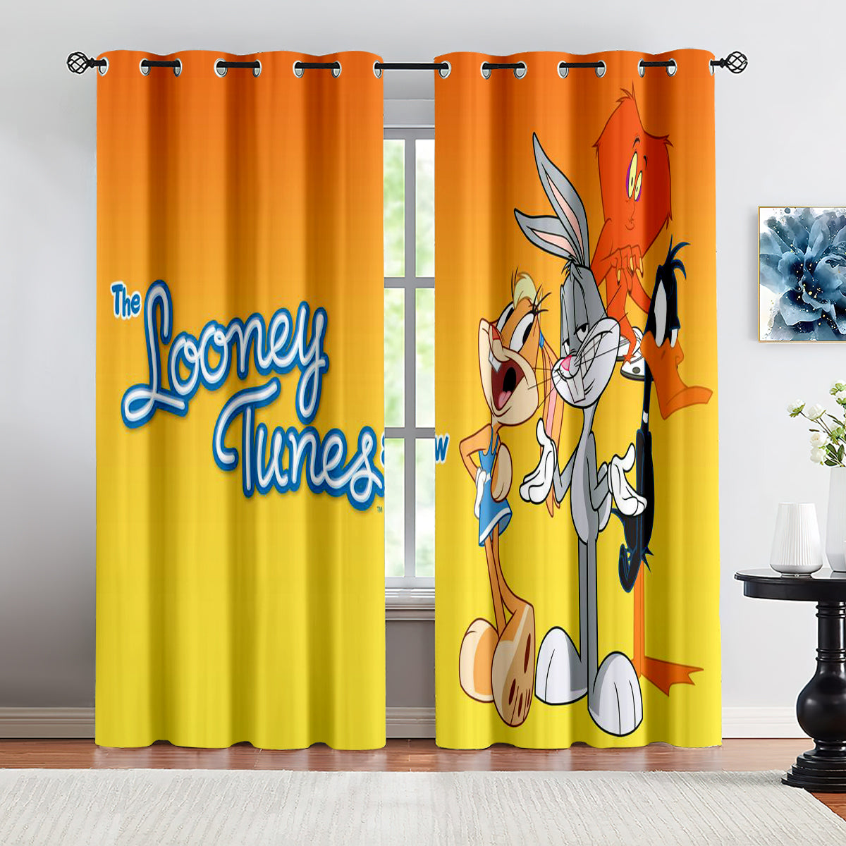 Looney Tunes Bugs Bunny Blackout Curtains Drapes for Window Treatment Set