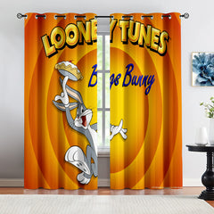 Looney Tunes Bugs Bunny Blackout Curtains Drapes for Window Treatment Set