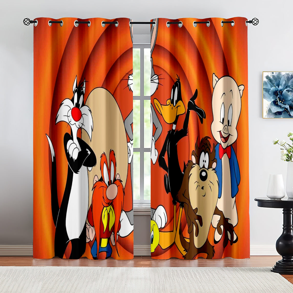 Looney Tunes Bugs Bunny Blackout Curtains Drapes for Window Treatment Set