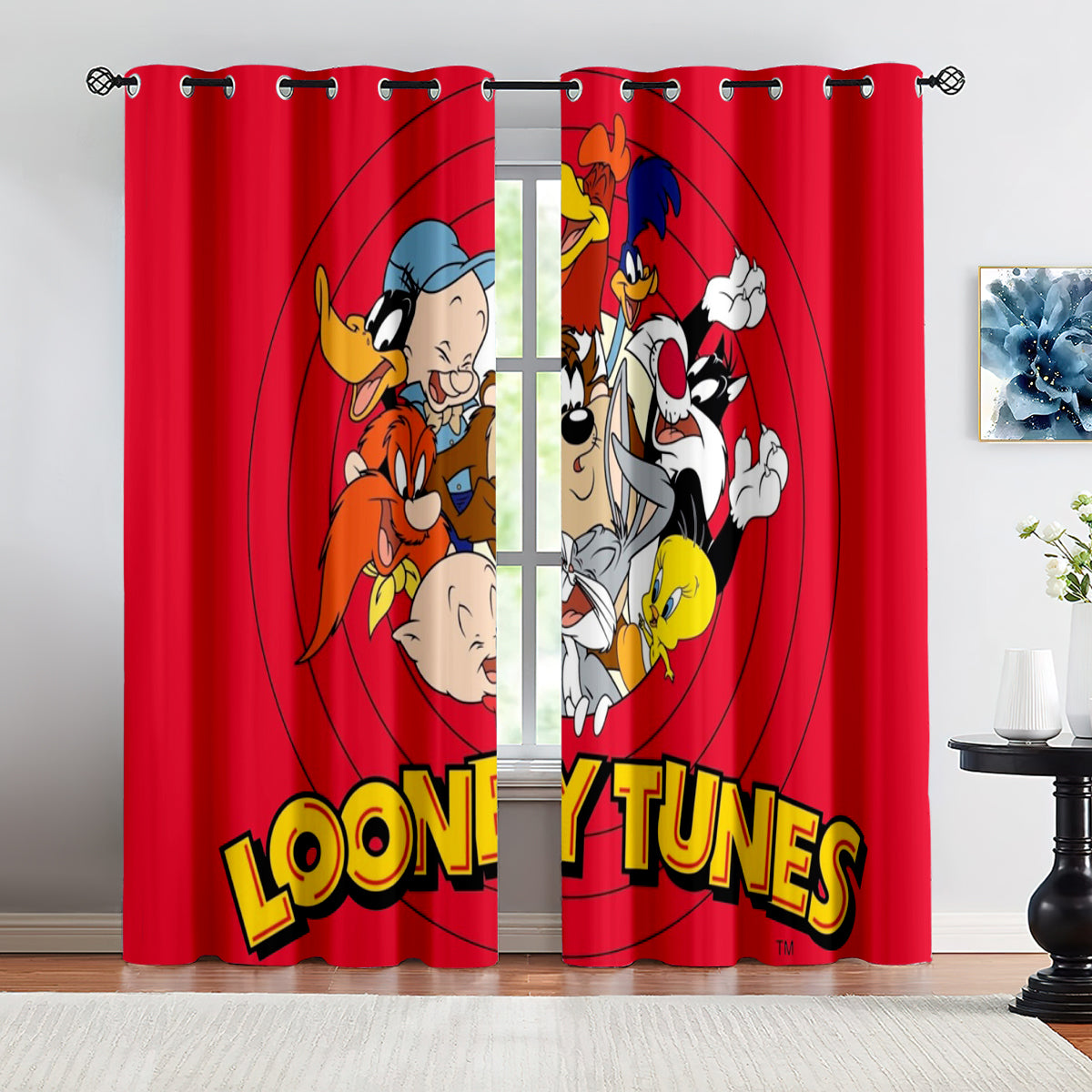 Looney Tunes Bugs Bunny Blackout Curtains Drapes for Window Treatment Set