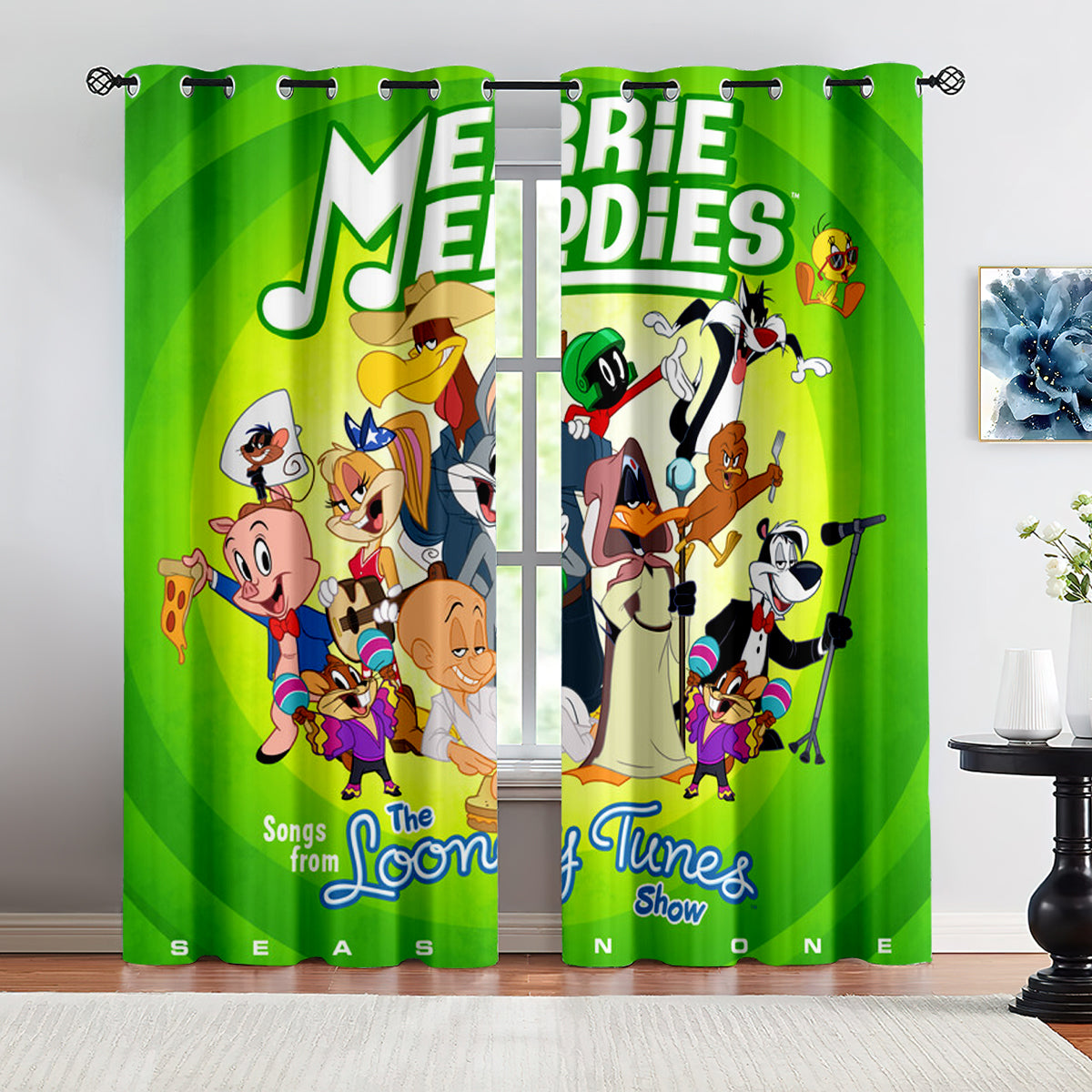 Looney Tunes Bugs Bunny Blackout Curtains Drapes for Window Treatment Set