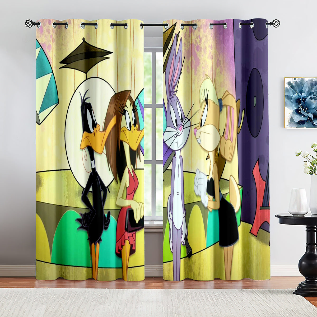 Looney Tunes Bugs Bunny Blackout Curtains Drapes for Window Treatment Set