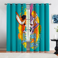 Looney Tunes Bugs Bunny Blackout Curtains Drapes for Window Treatment Set