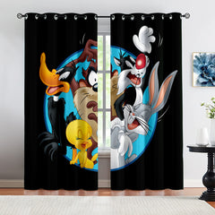 Looney Tunes Bugs Bunny Blackout Curtains Drapes for Window Treatment Set