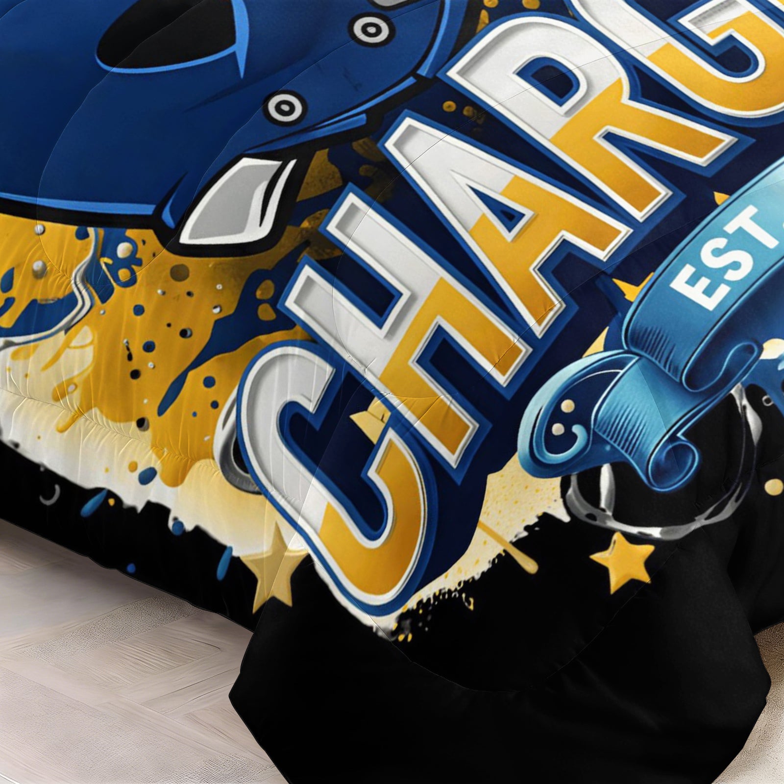 Los Angeles Chargers Comforter Pillowcase Sets Blanket All Season Reversible Quilted Duvet