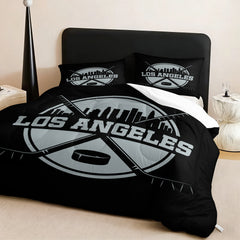 Los Angeles Kings Hockey League Comforter Pillowcase Sets Blanket All Season Reversible Quilted Duvet