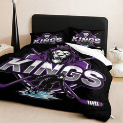 Los Angeles Kings Hockey League Comforter Pillowcase Sets Blanket All Season Reversible Quilted Duvet