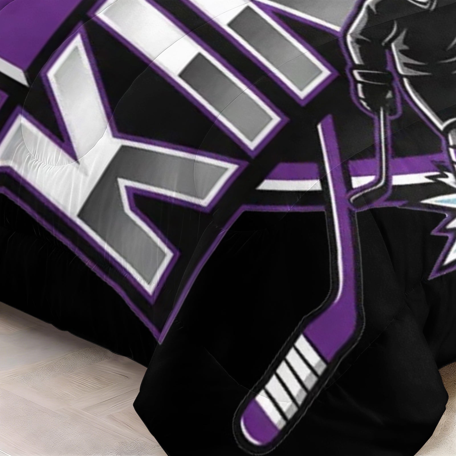 Los Angeles Kings Hockey League Comforter Pillowcase Sets Blanket All Season Reversible Quilted Duvet
