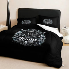 Los Angeles Kings Hockey League Comforter Pillowcase Sets Blanket All Season Reversible Quilted Duvet