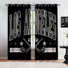 Los Angeles Kings Blackout Curtains Drapes For Window Treatment Set