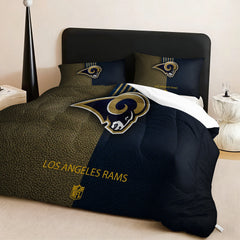 Los Angeles Rams Comforter Pillowcase Sets Blanket All Season Reversible Quilted Duvet