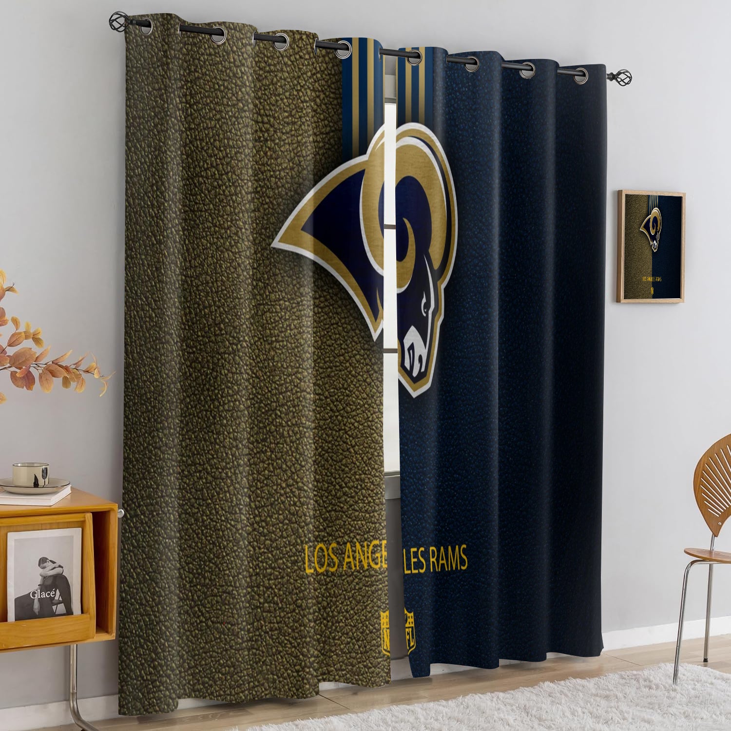 Los Angeles Rams Blackout Curtains Drapes For Window Treatment Set