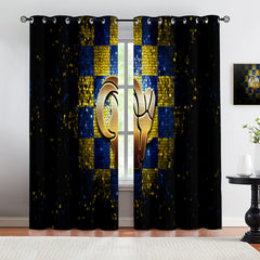Los Angeles Rams Blackout Curtains Drapes For Window Treatment Set