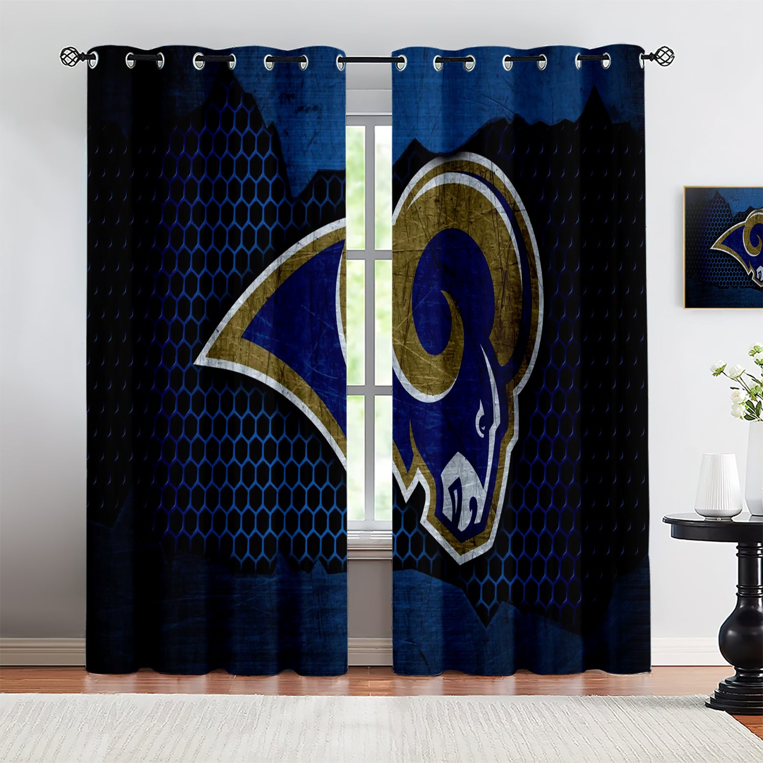 Los Angeles Rams Blackout Curtains Drapes For Window Treatment Set
