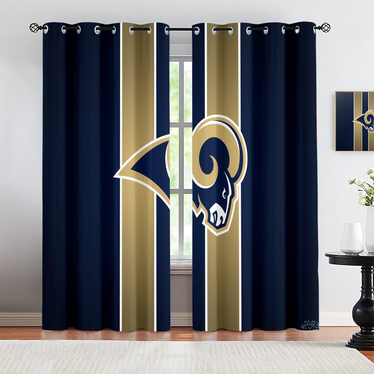 Los Angeles Rams Blackout Curtains Drapes For Window Treatment Set
