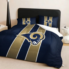 Los Angeles Rams Comforter Pillowcase Sets Blanket All Season Reversible Quilted Duvet