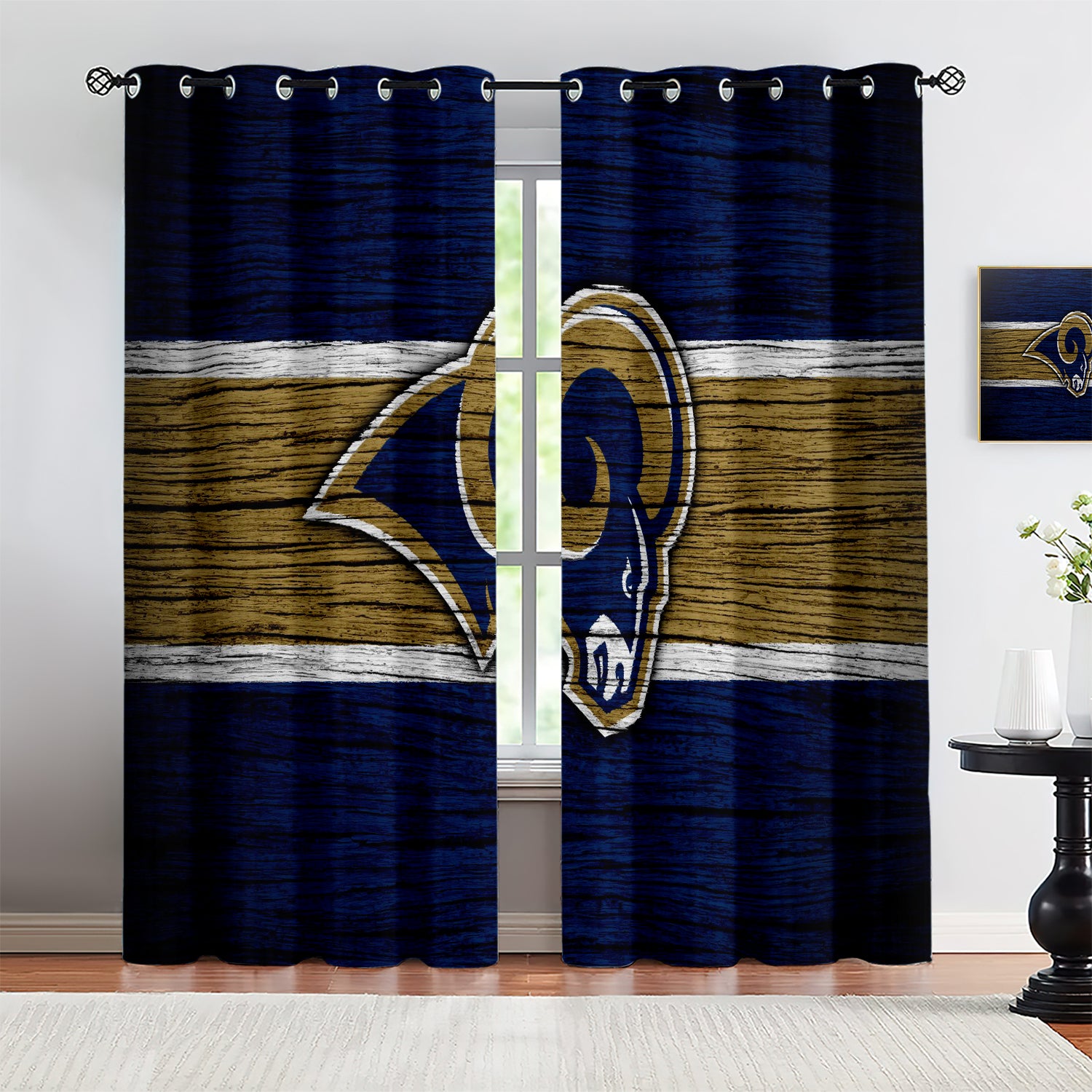 Los Angeles Rams Blackout Curtains Drapes For Window Treatment Set