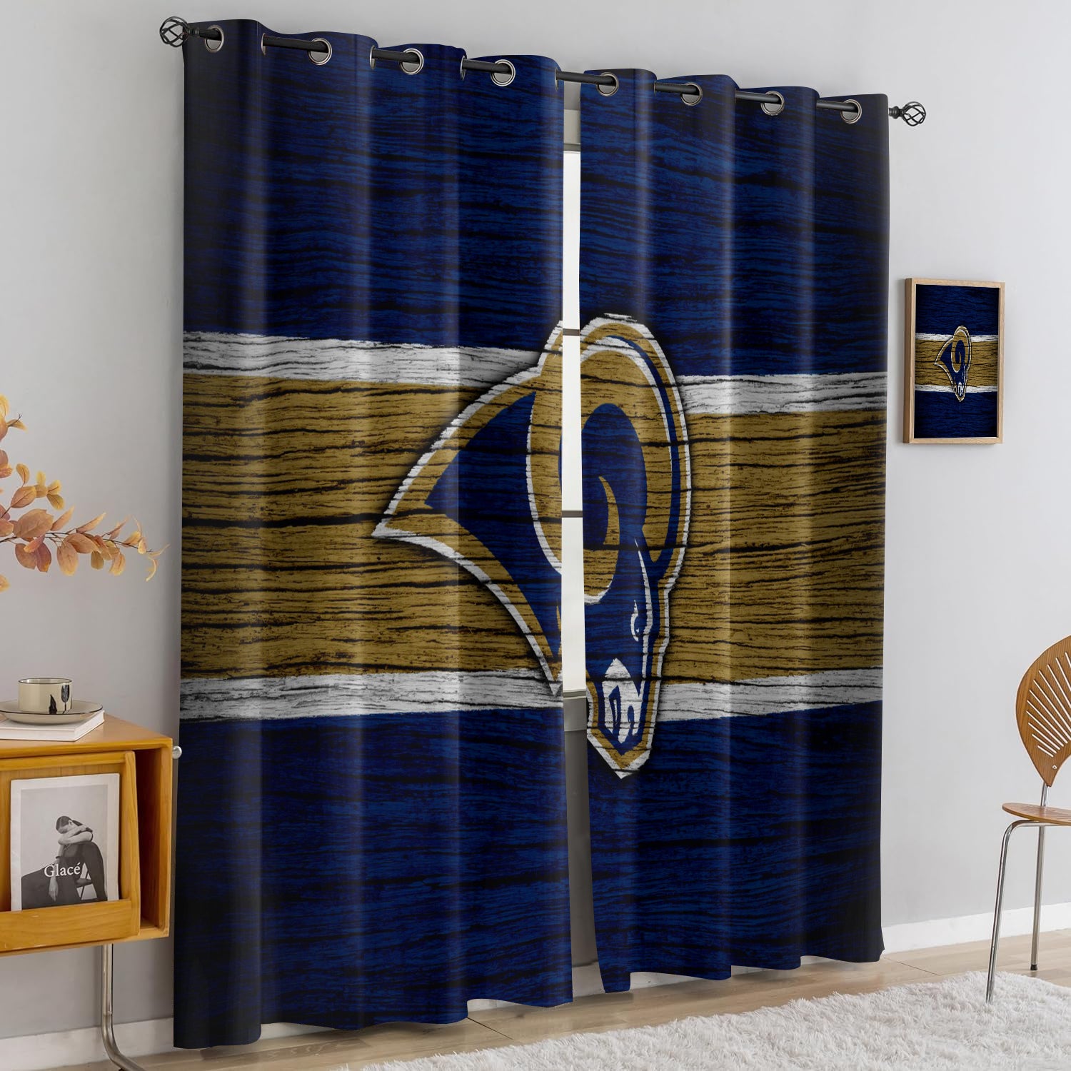 Los Angeles Rams Blackout Curtains Drapes For Window Treatment Set