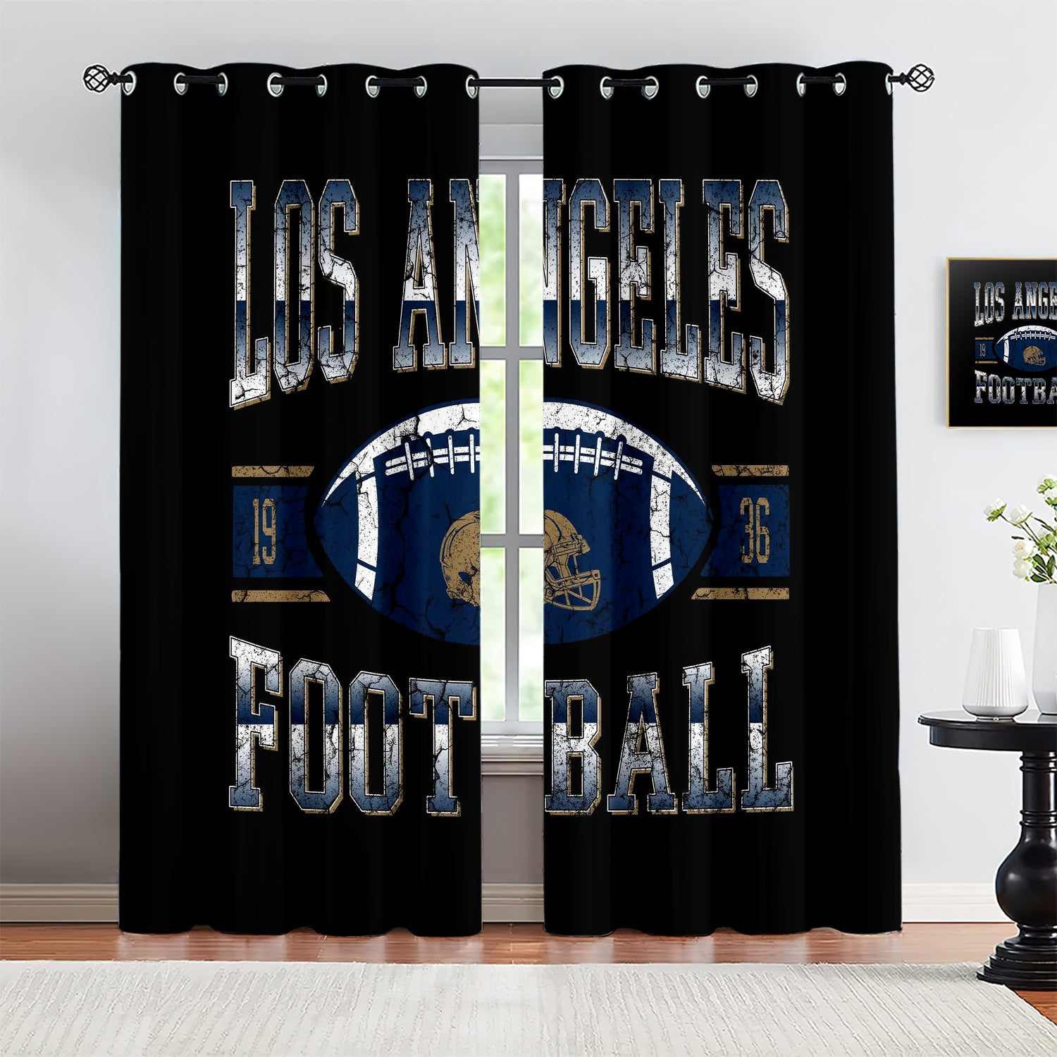 Los Angeles Rams Blackout Curtains Drapes For Window Treatment Set