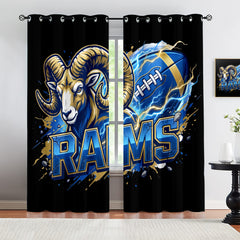Los Angeles Rams Blackout Curtains Drapes For Window Treatment Set