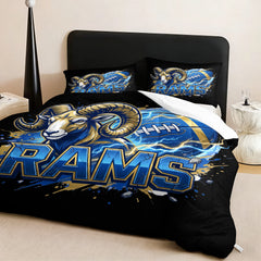 Los Angeles Rams Comforter Pillowcase Sets Blanket All Season Reversible Quilted Duvet