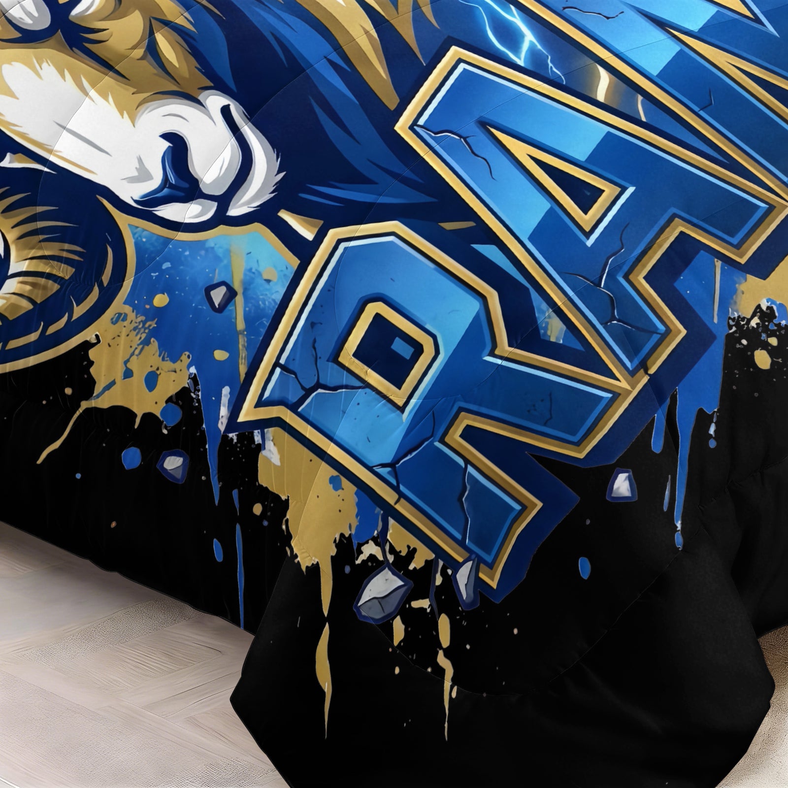 Los Angeles Rams Comforter Pillowcase Sets Blanket All Season Reversible Quilted Duvet