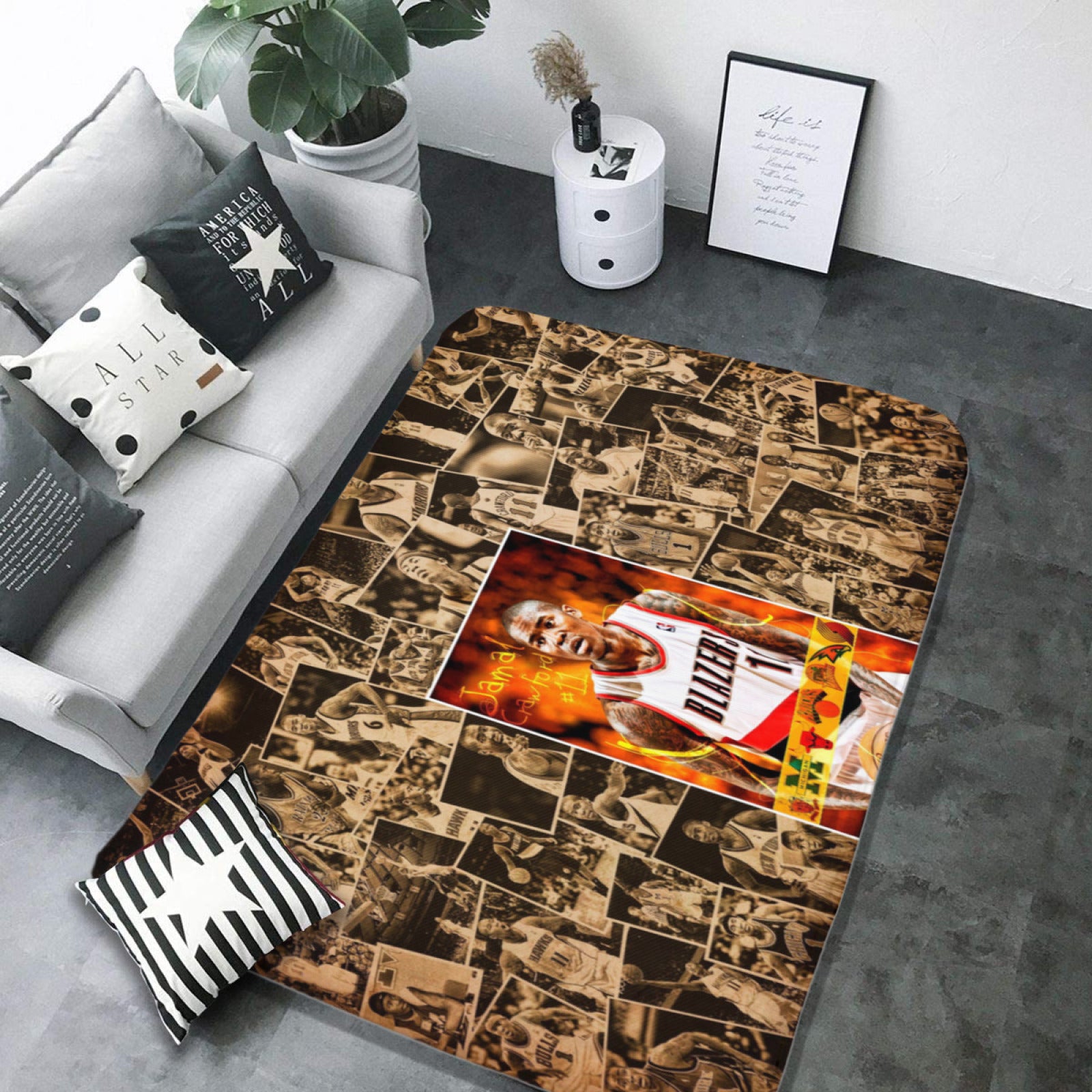 Los Angeles Basketball Clippers Carpet Living Room Bedroom Mats Kitchen Bathroom Rugs