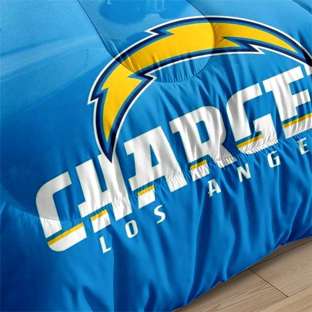 Los Angeles Chargers Football Team Comforter Pillowcase Sets Blanket All Season Reversible Quilted Duvet