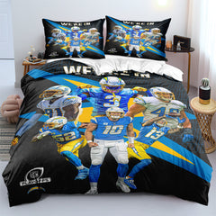 Los Angeles Chargers Football League Duvet Cover Quilt Cover Pillowcase Bedding Set