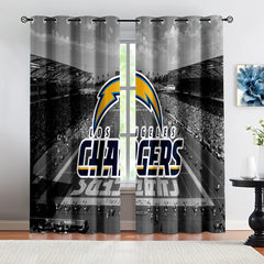 Los Angeles Chargers Football Team Blackout Curtains Drapes For Window Treatment Set