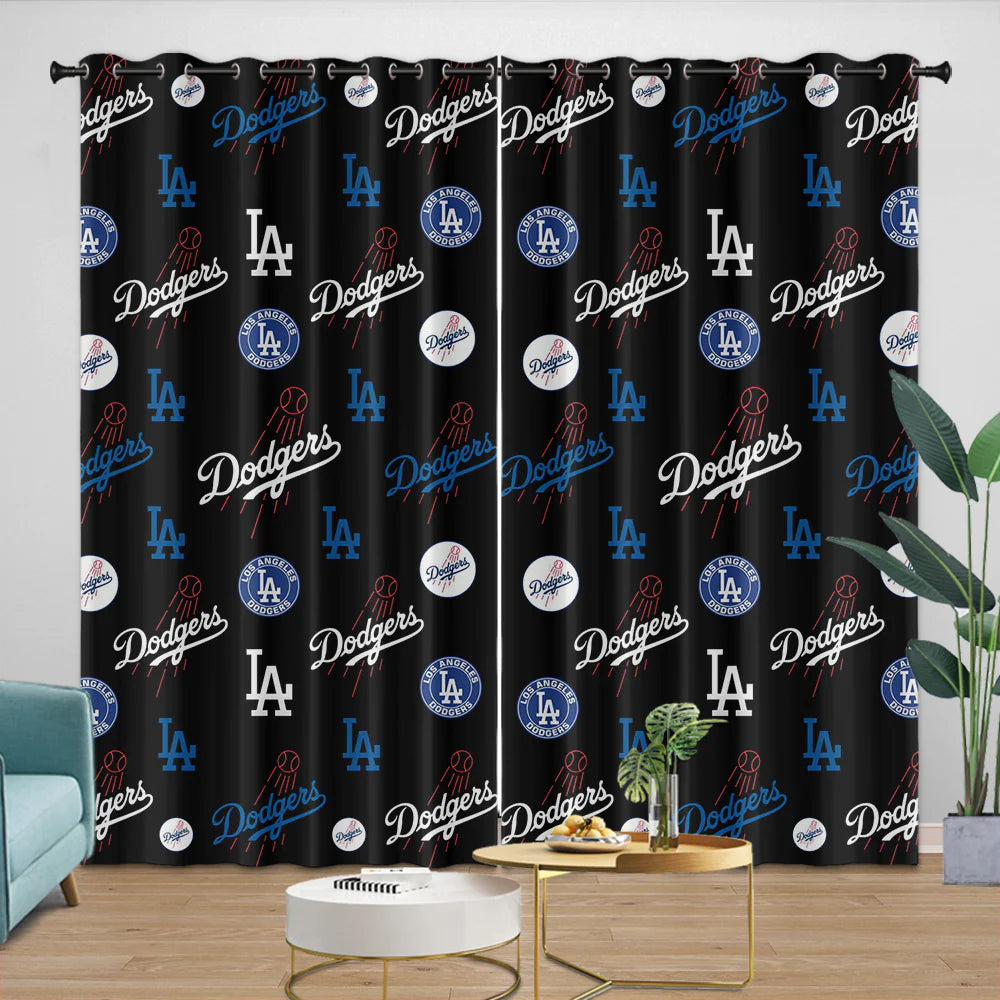 Los Angeles Dodgers Blackout Curtain for Living Room Bedroom Window Treatment