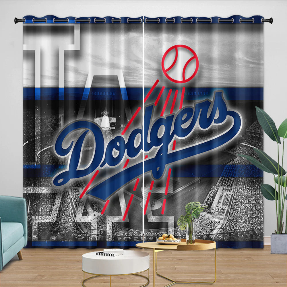 Los Angeles Dodgers Blackout Curtain for Living Room Bedroom Window Treatment