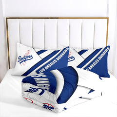 Los Angeles Dodgers Comforter Pillowcase Sets Blanket All Season Reversible Quilted Duvet