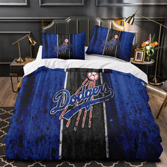 Los Angeles Dodgers Duvet Cover Quilt Case Pillowcase Bedding Set Without Filler