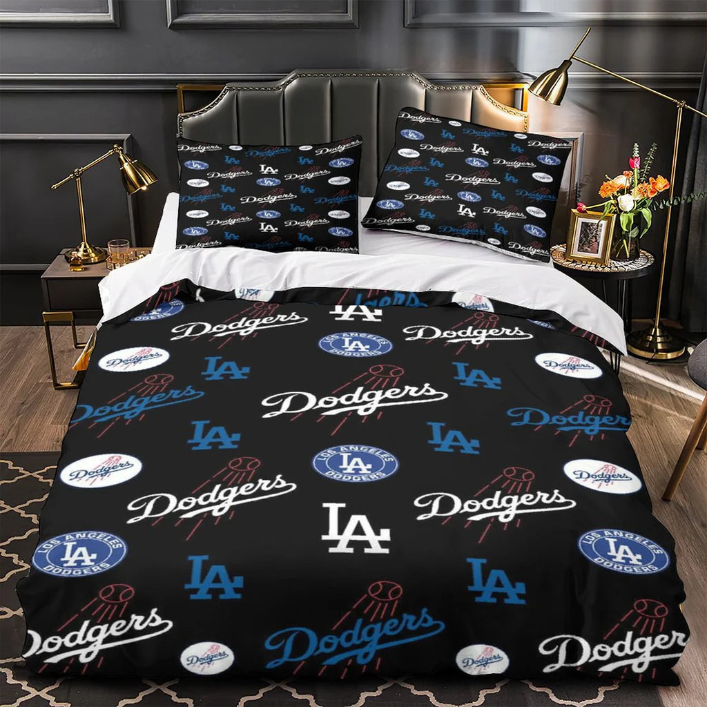 Los Angeles Dodgers Duvet Cover Quilt Case Pillowcase Bedding Set Without Filler