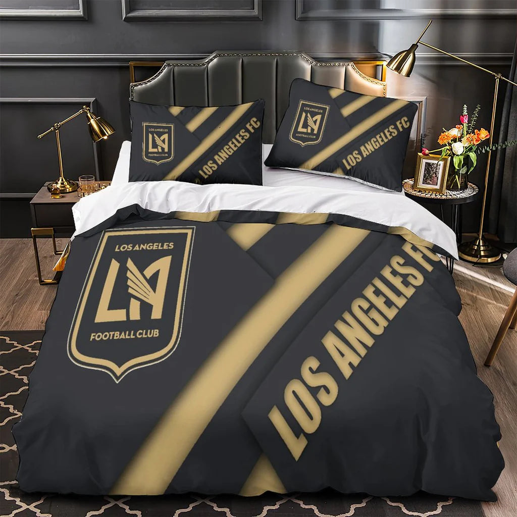 Los Angeles FC Duvet Cover Quilt Case Pillowcase Bedding Set Without Filler