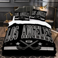 Los Angeles Kings Hockey Duvet Cover Quilt Case Pillowcase Bedding Set Without Filler