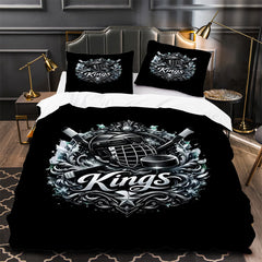 Los Angeles Kings Hockey Duvet Cover Quilt Case Pillowcase Bedding Set Without Filler
